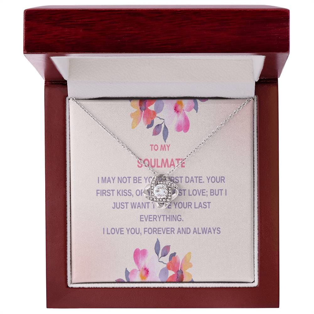 To my Soulmate - Silver Love knot necklace