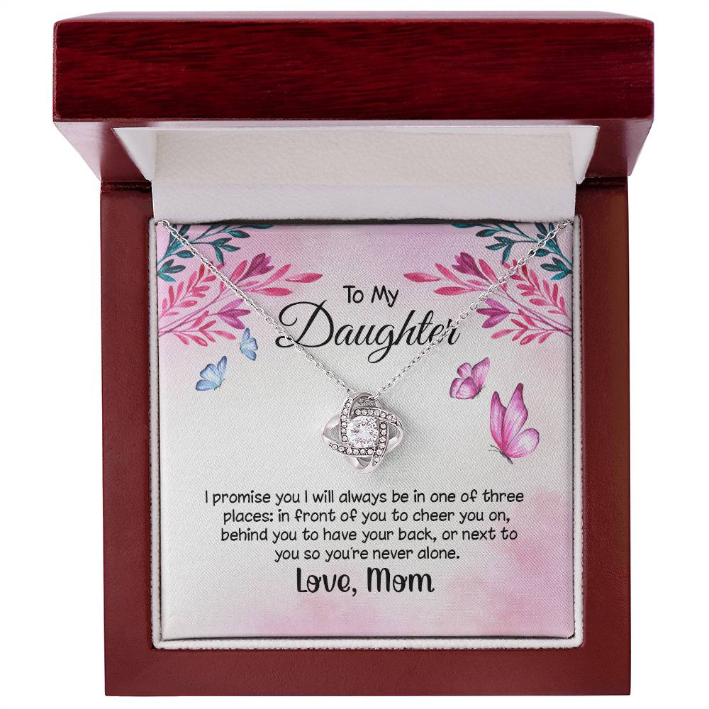 To My Daughter Necklace - Always in Front, Behind, or Beside You on Easter