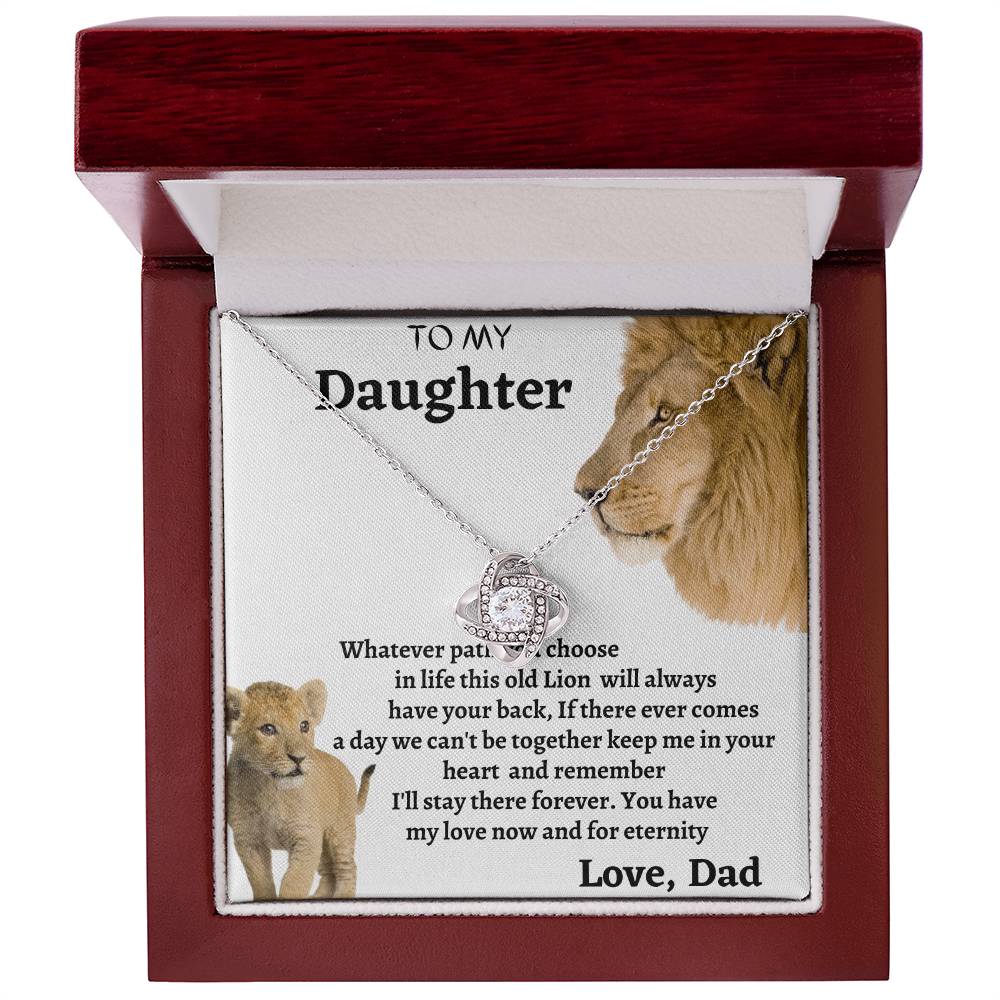 Lion Dad Necklace - Gift for Daughter from Dad] – I’ll Always Have Your Back – Birthday Present
