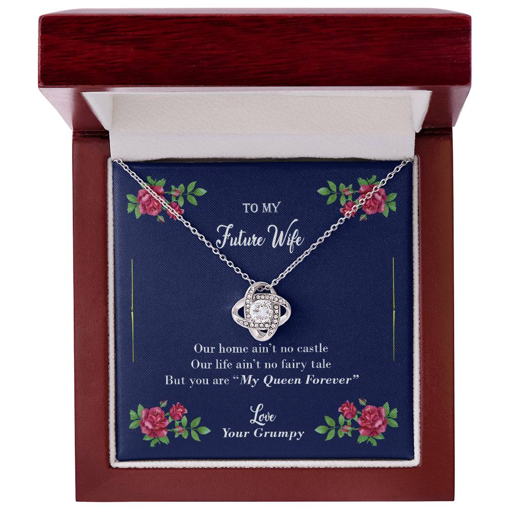 "Future Wife" - Love Knot Necklace -  My Queen Forever -  To My Wife, Girlfriend, Bride