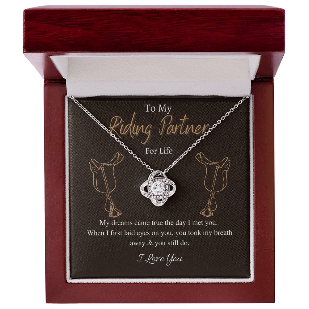 "I Still Do" Love Knot Necklace (Riding Partner Western Edition) -  To My Riding Partner For Life