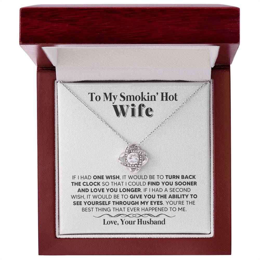 One Wish - Necklace - Wife, From Your Husband – I’d Turn Back Time Just to Love You Longer on Mother’s Day