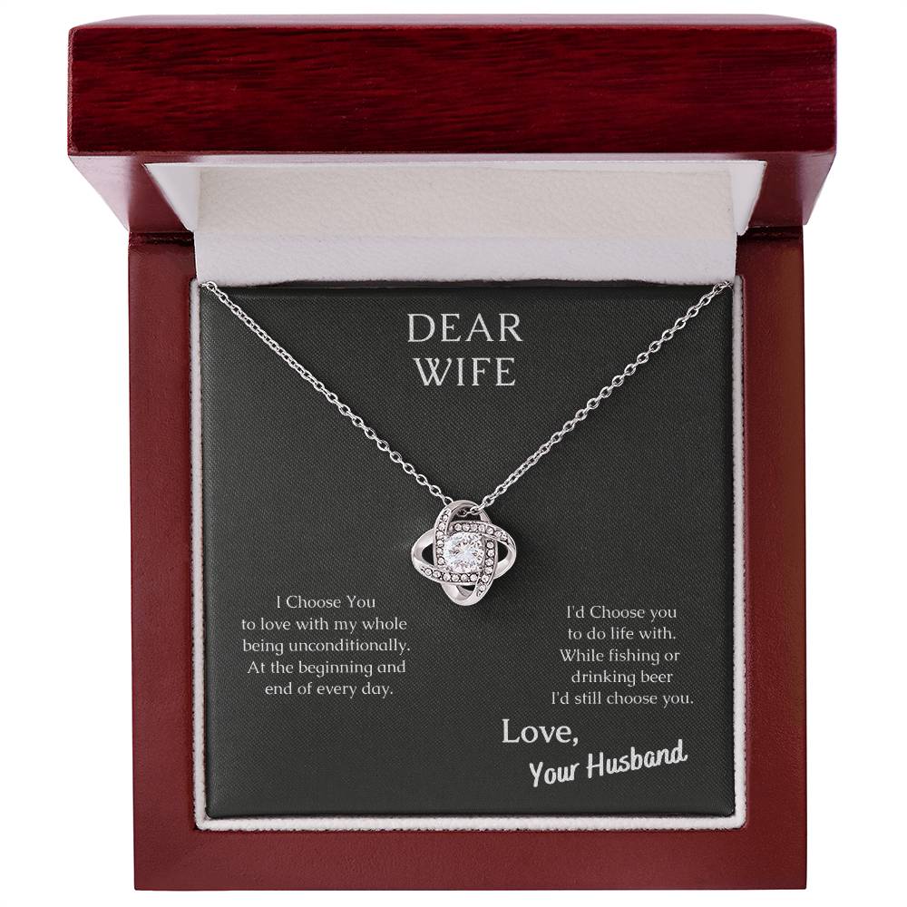 I Love You, Like Fishing and Beer | Great Gift Necklace for Your Wife.