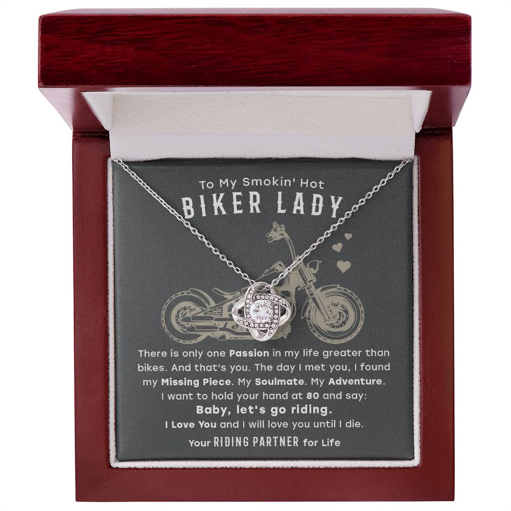(Almost Gone - Limited Stock) to My Smokin' Hot Biker Lady - From Riding Partner for Life - Necklace