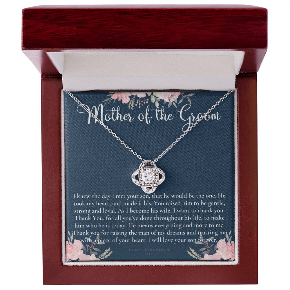Mother of the Groom Gift Necklace, Wedding Gift, Bridal Party, Rehearsal Dinner, Man of My Dreams, Parent of Groom, Mother in Law Gift