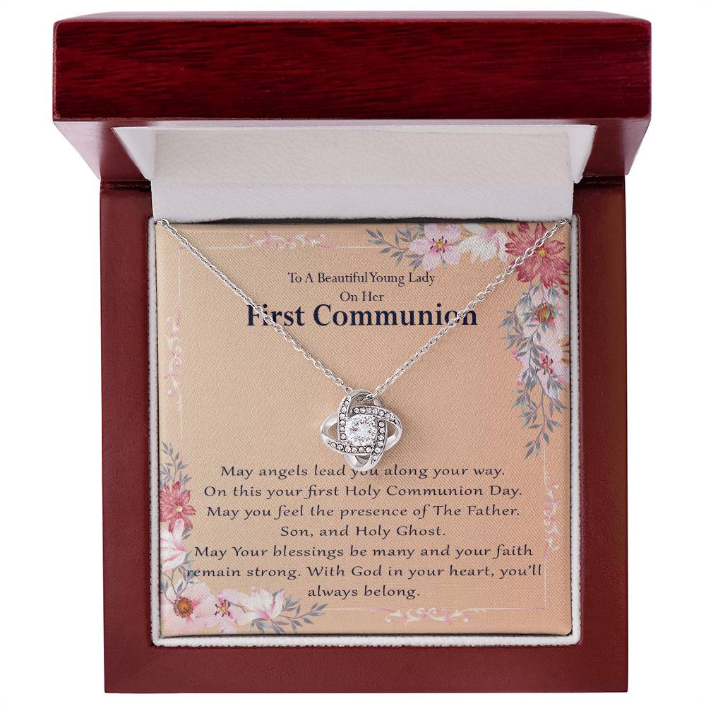 First Communion Necklace, 1st Communion Gift, Gift for Daughter, Niece, Sister