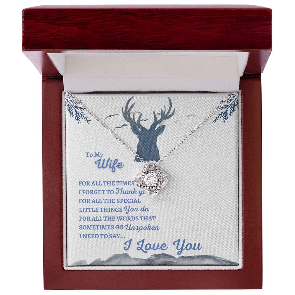 "For All" Love Knot Necklace (Buck & Doe Edition)