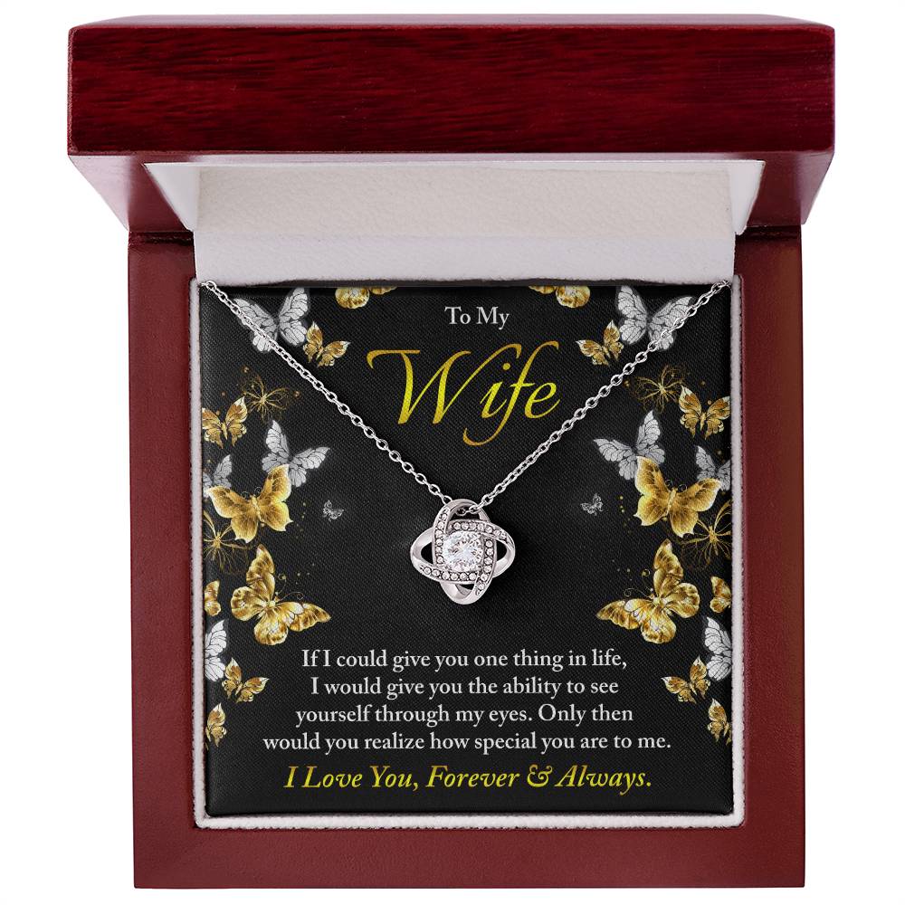 "One Thing" | Love Knot Necklace - To My Beautiful Wife – On Valentine’s Day
