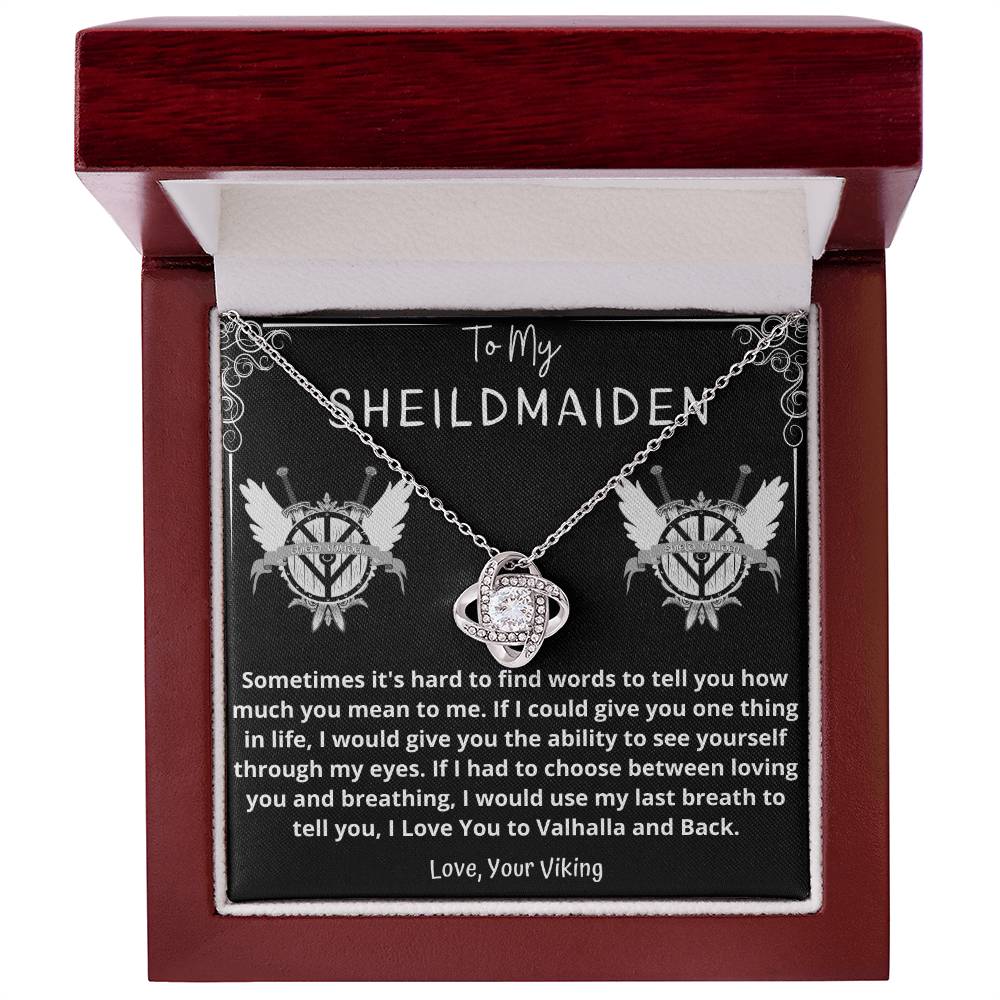Shield Maiden Black Love Knot – Forever in my heart on the Birthday