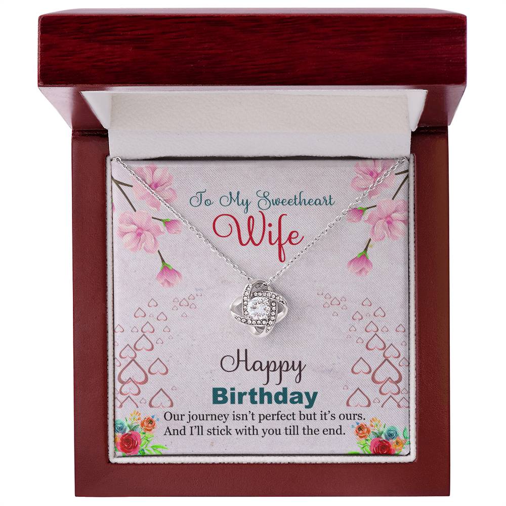 To my Wife Love Knot Beautiful necklace,gift for wife, love your wife,husband gift wife,love your husbnad.