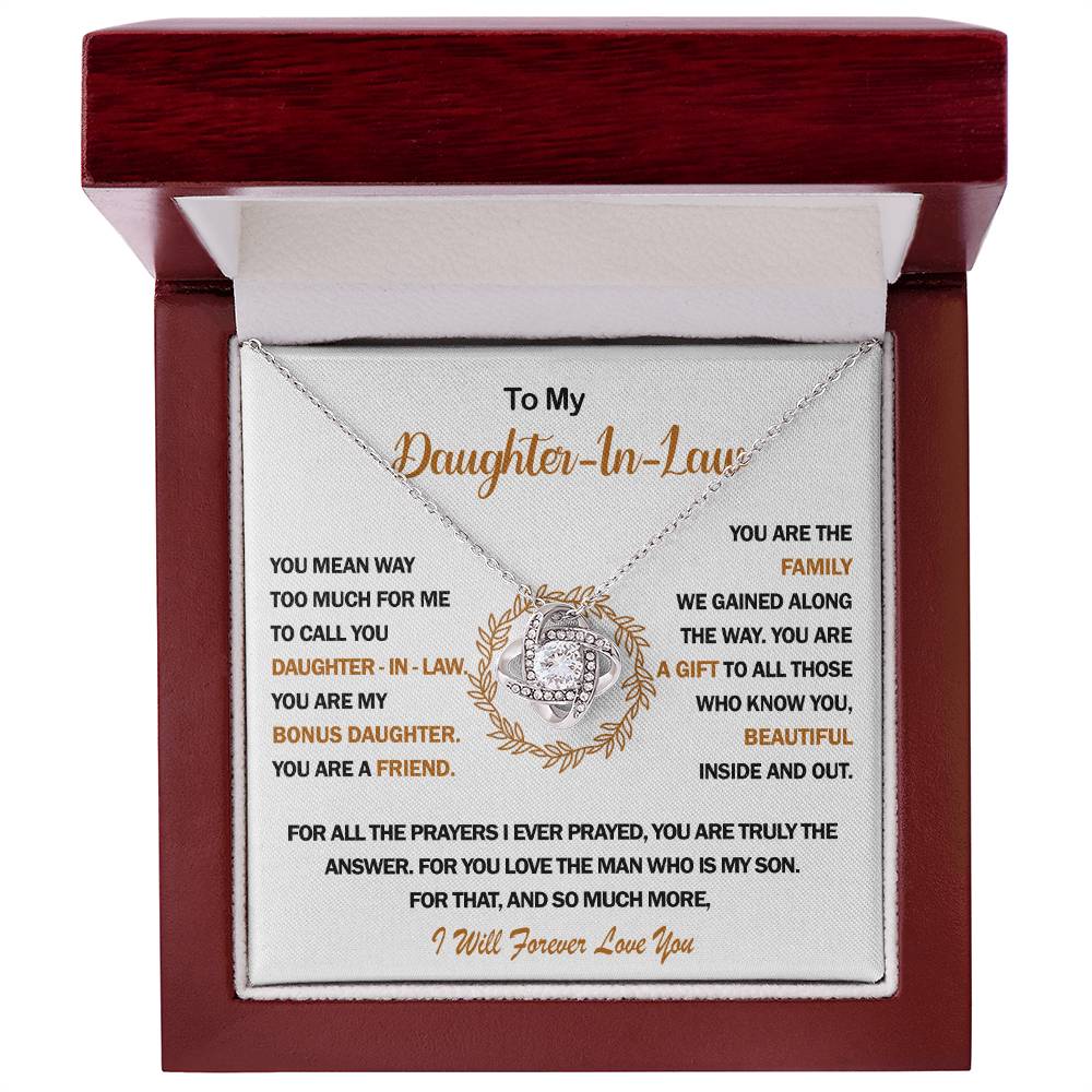 To My Daughter-in-Law | Love Knot Necklace💓