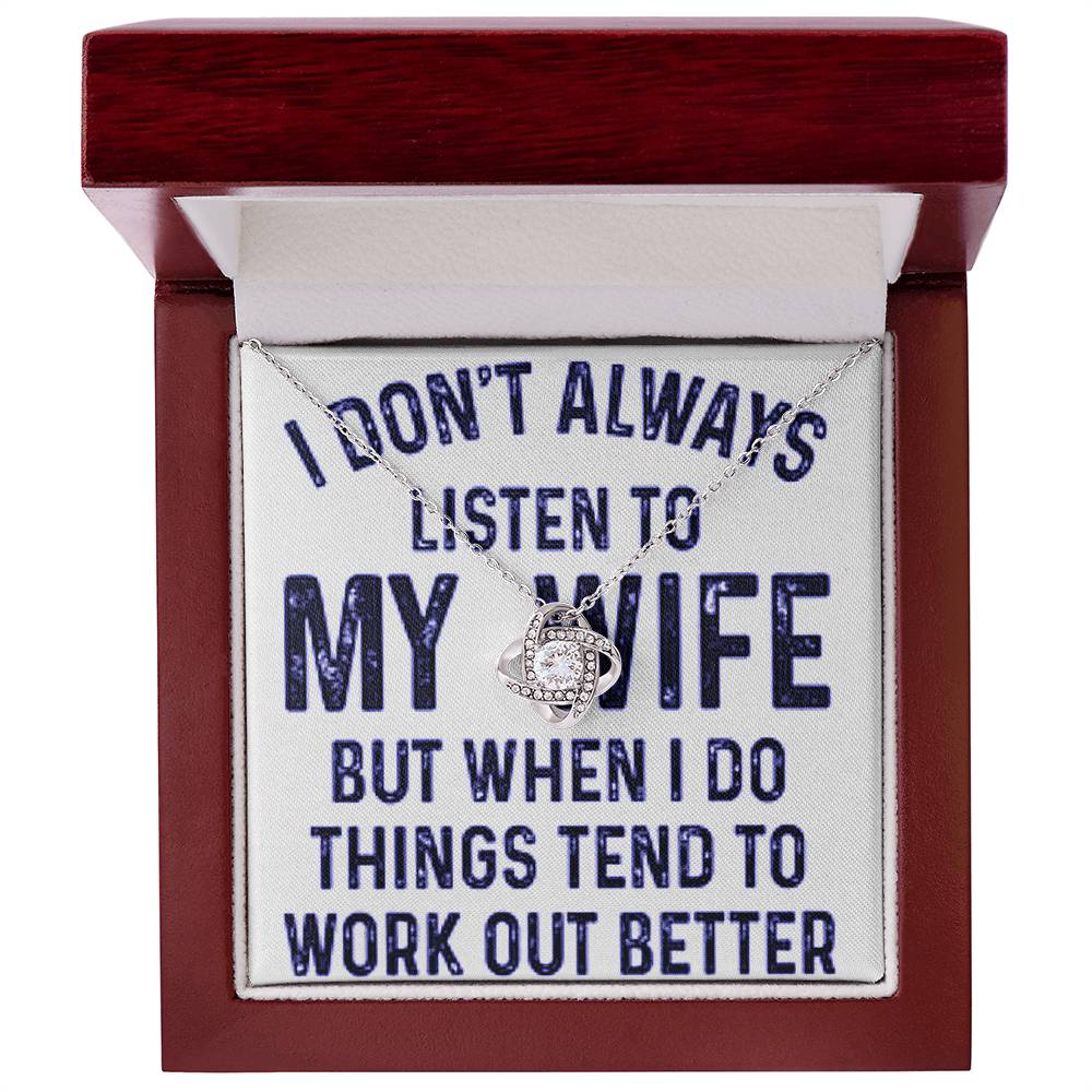 Funny Hubby are You in the Dog House  - Funny Listen to Your Wife Husband to Wife Gift Necklace Im Sorry Present