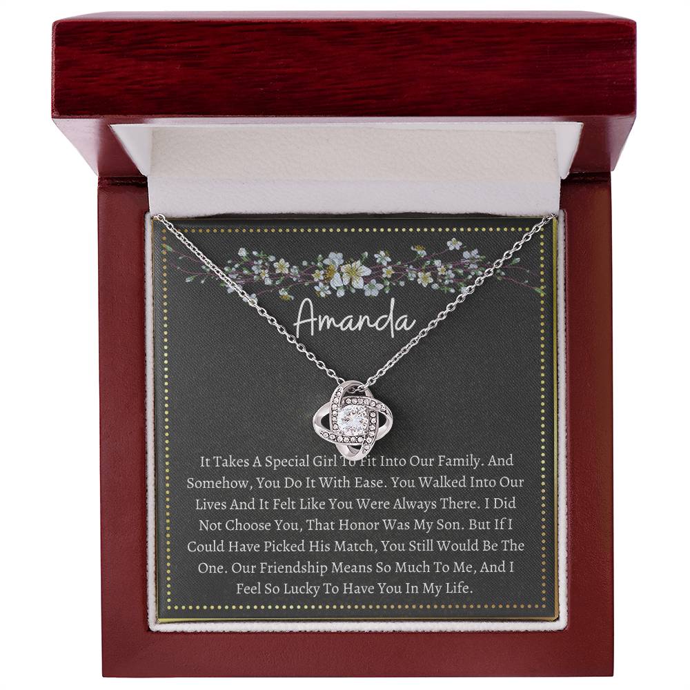 Gift for Son's Girlfriend -  Necklace to Daughter-in-law] – Wishing you happiness and love always - Wedding Day