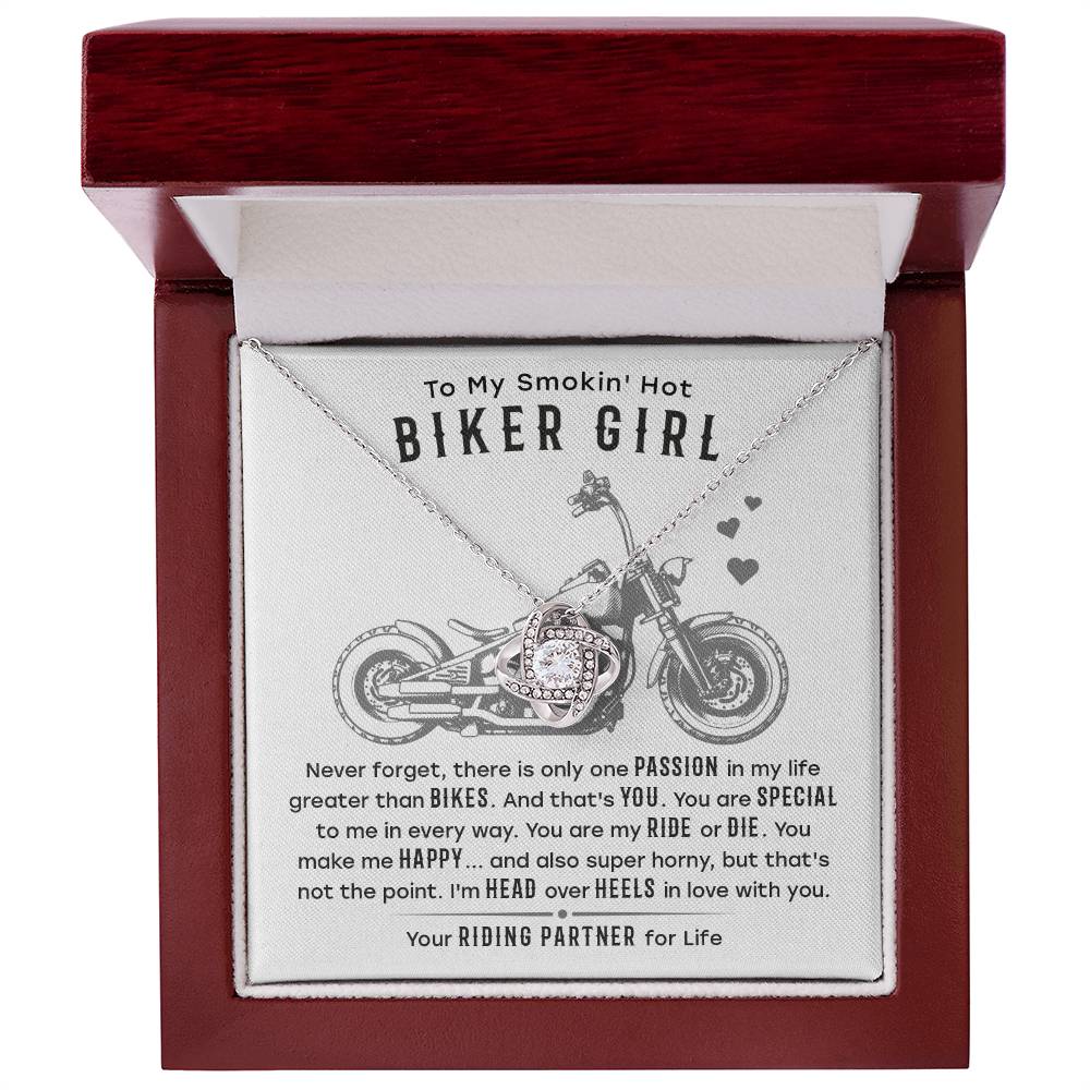 (Almost Gone - Limited Stock) to My Smokin' Hot Biker Girl - From Riding Partner for Life - Necklace
