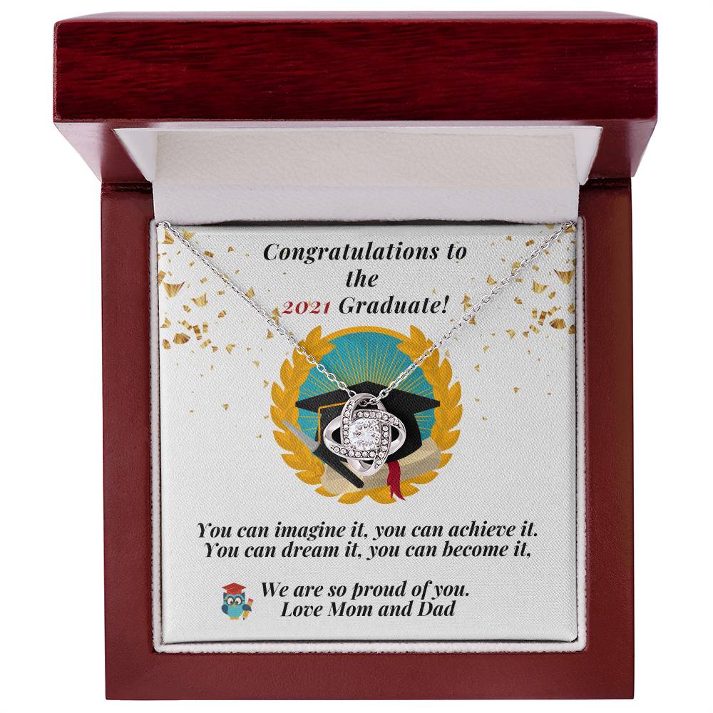 " a Graduation Gift- Love Knot Necklace"-"You Can Imagine It"  - A Gift For Graduation Ceremony