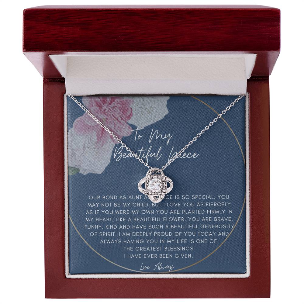 TO MY BEAUTIFUL NIECE SOLITAIRE NECKLACE