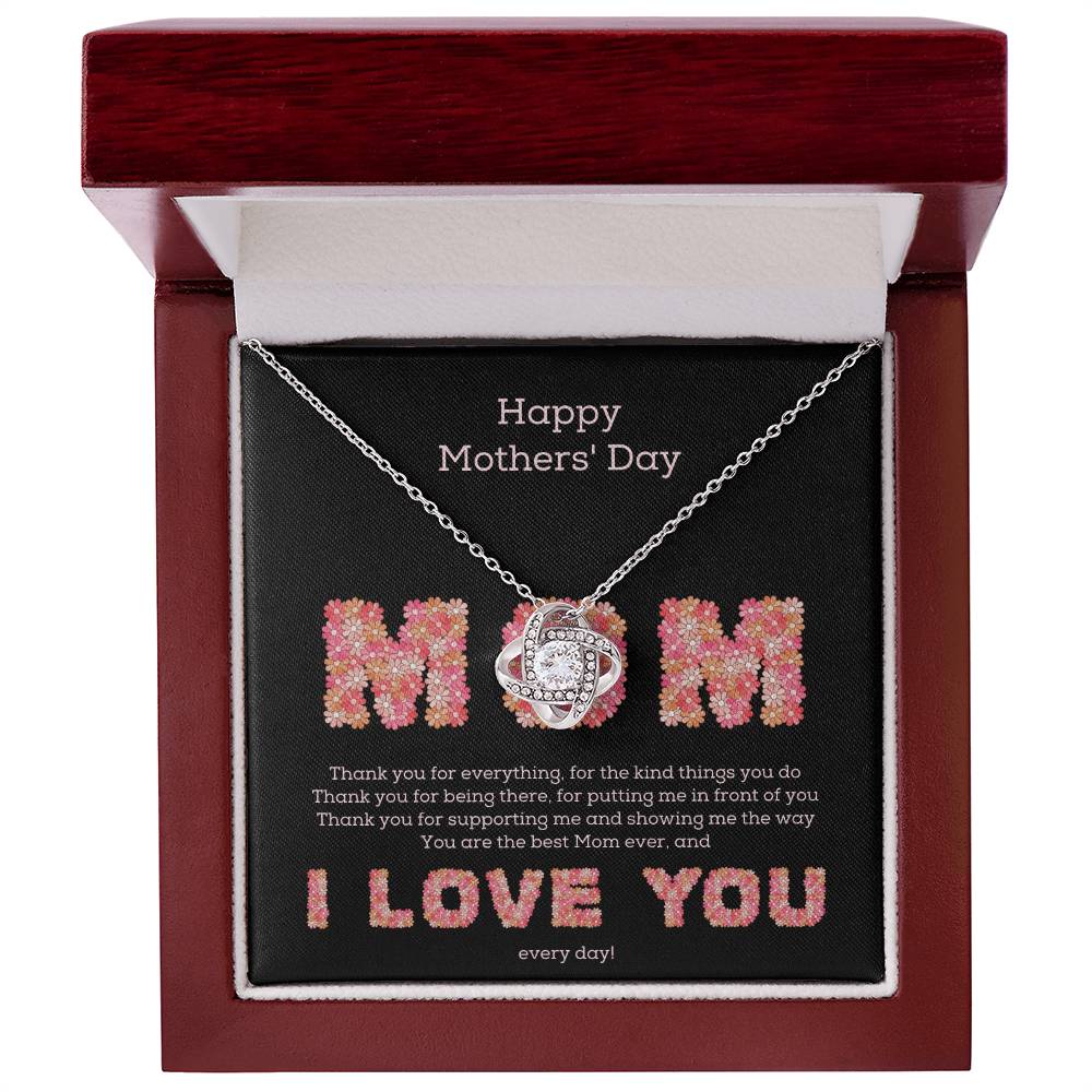 "Pink Daisies" Mothers' Day Knot Necklace - Happy Mother’s Day – With All My Love