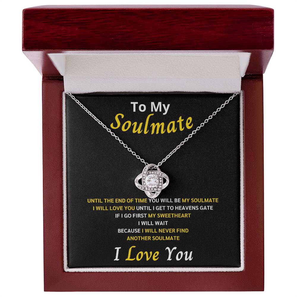 To My Soulmate Love Knot Gift Set 2 – I will love you until the end of time - Anniversary Gift