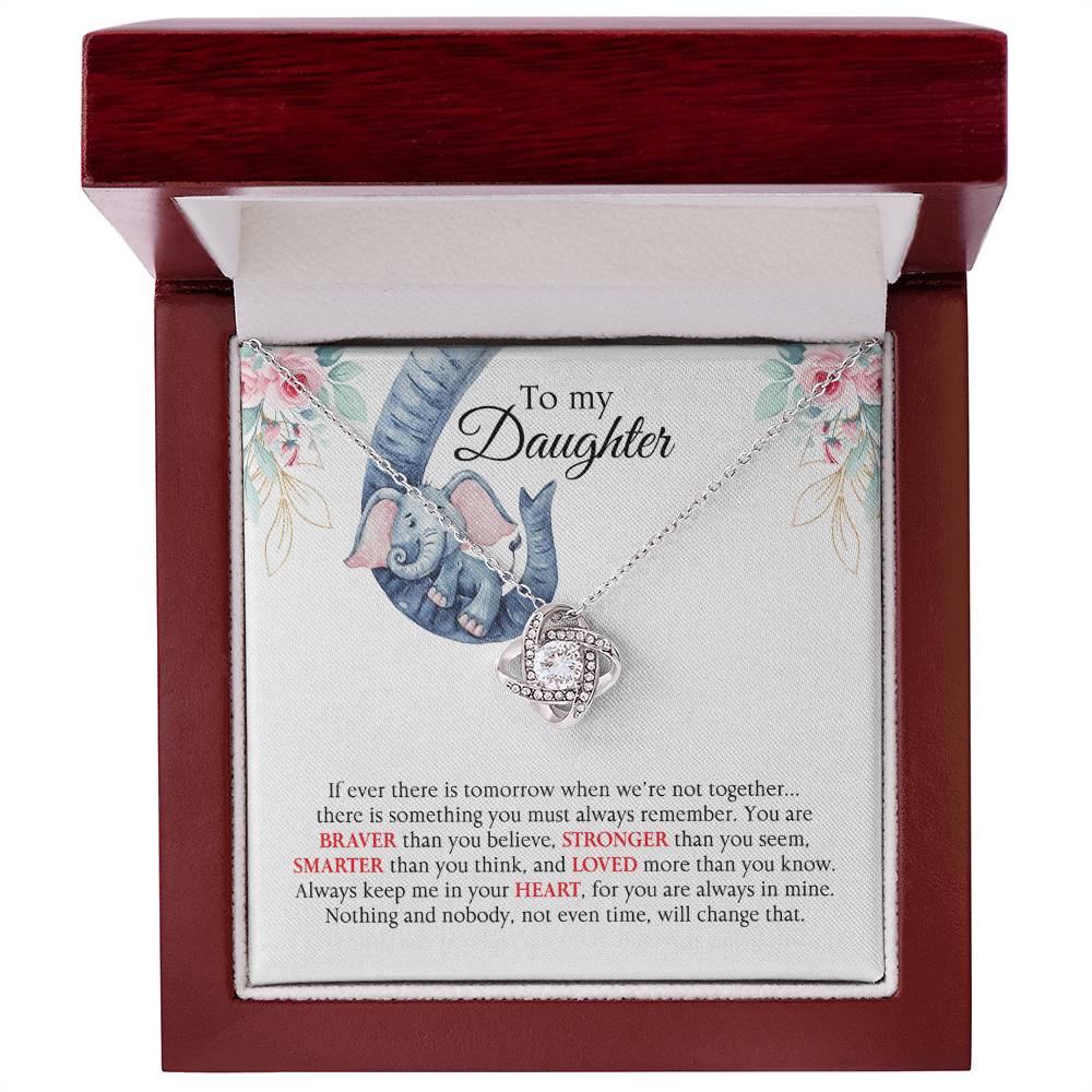 (Almost Gone ) Love Knot Necklace for Daughter -  From Dad to My Daughter – Chase Your Dreams, Happy Graduation