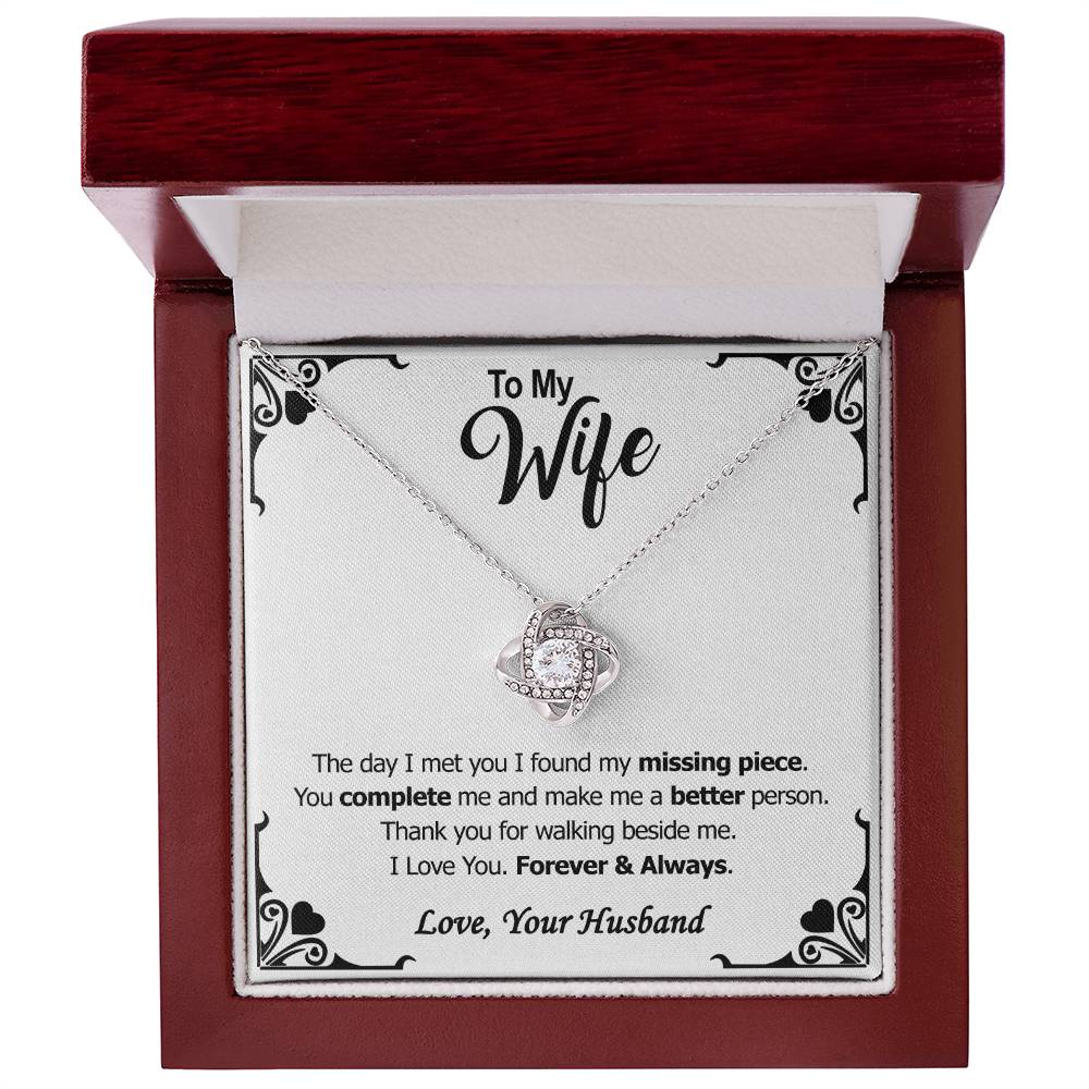 (Almost Gone!) to My Wife - Necklace - My Missing Piece
