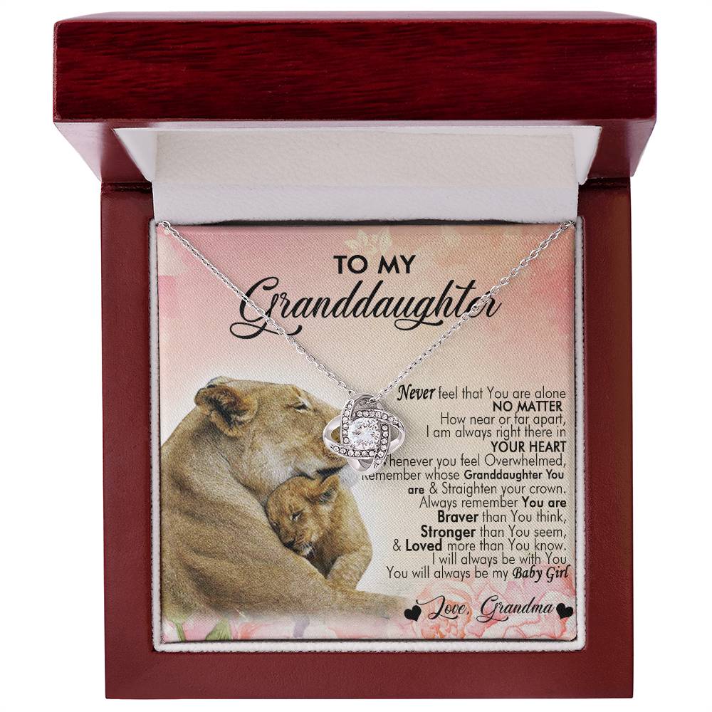 (Almost Gone) to My Granddaughter Love Knot Necklace