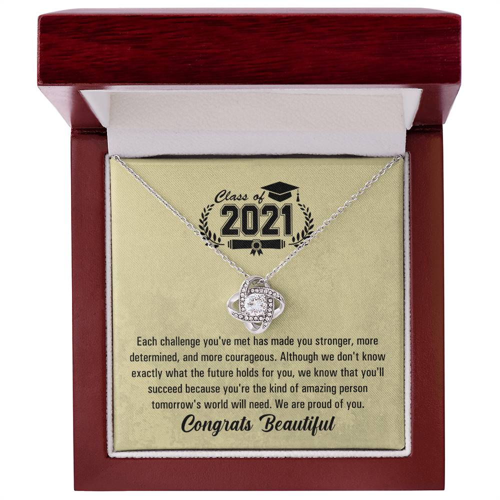 (Almost Gone!) Graduation Necklace - Congrats Beautiful - To My Granddaughter – You Did It – Graduation Celebration