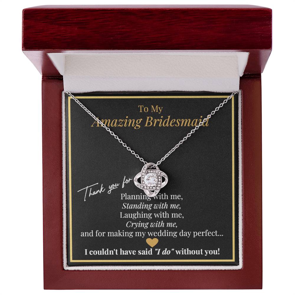 Bridesmaid Thank You Gift Necklace – Thank You for Making My Day Perfect – Wedding Keepsake