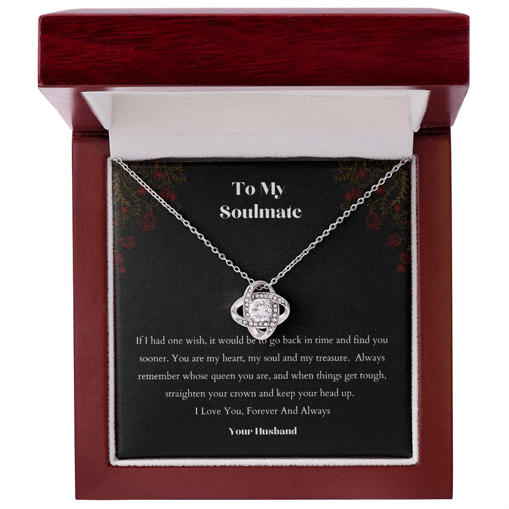 One Wish | Love Knot Necklace - Straighten Your Crown and Keep Your Head Up on Your Birthday