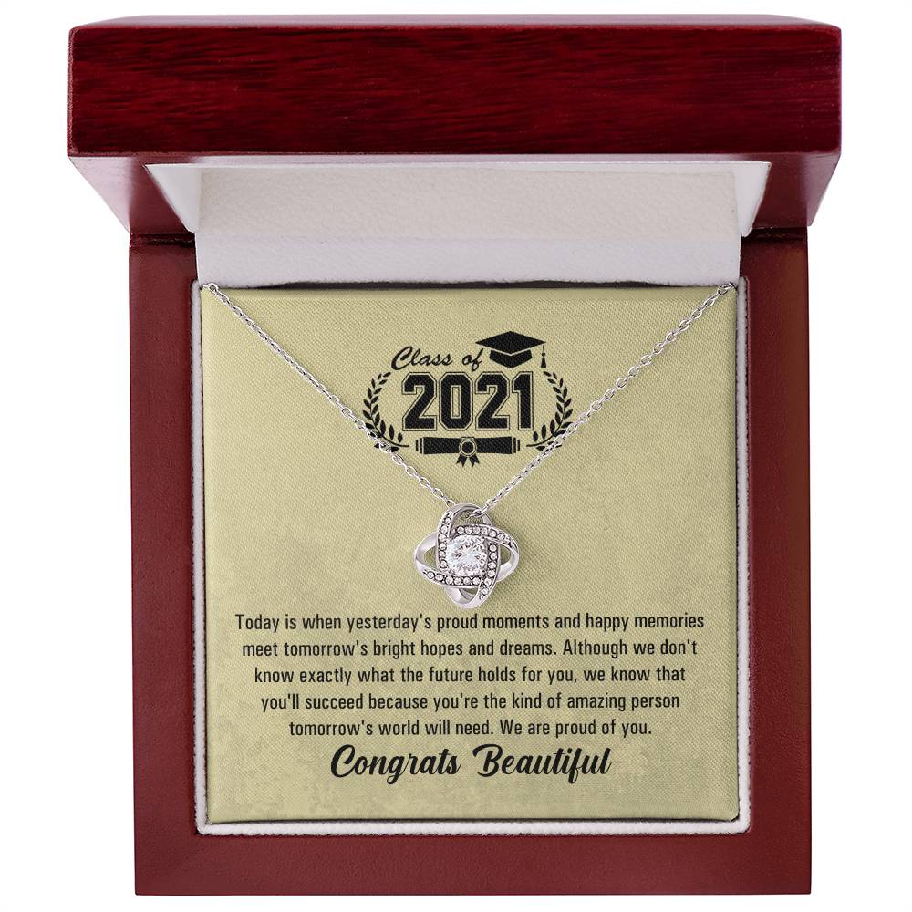 (Almost Gone!) Graduation Necklace - Proud Of You - To My Friend – Congrats Beautiful
