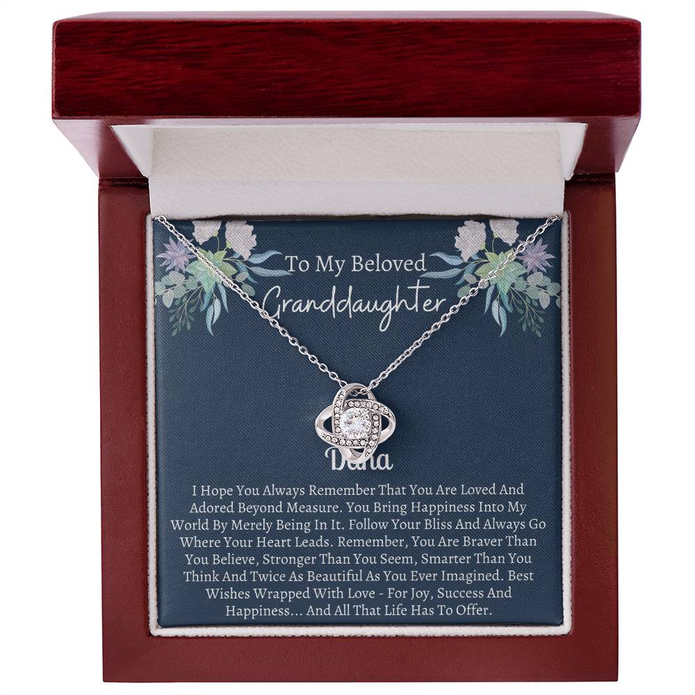 Necklace to My Granddaughter– You are loved beyond measure, always follow your heart - Graduation Day