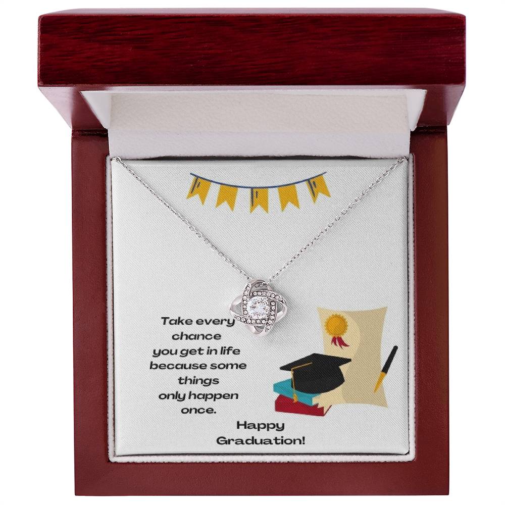 " a Graduation Gift-Love Know Necklace"-"Take Every Chance" - Gift For Girlfriend, My Friends To Graduation Day