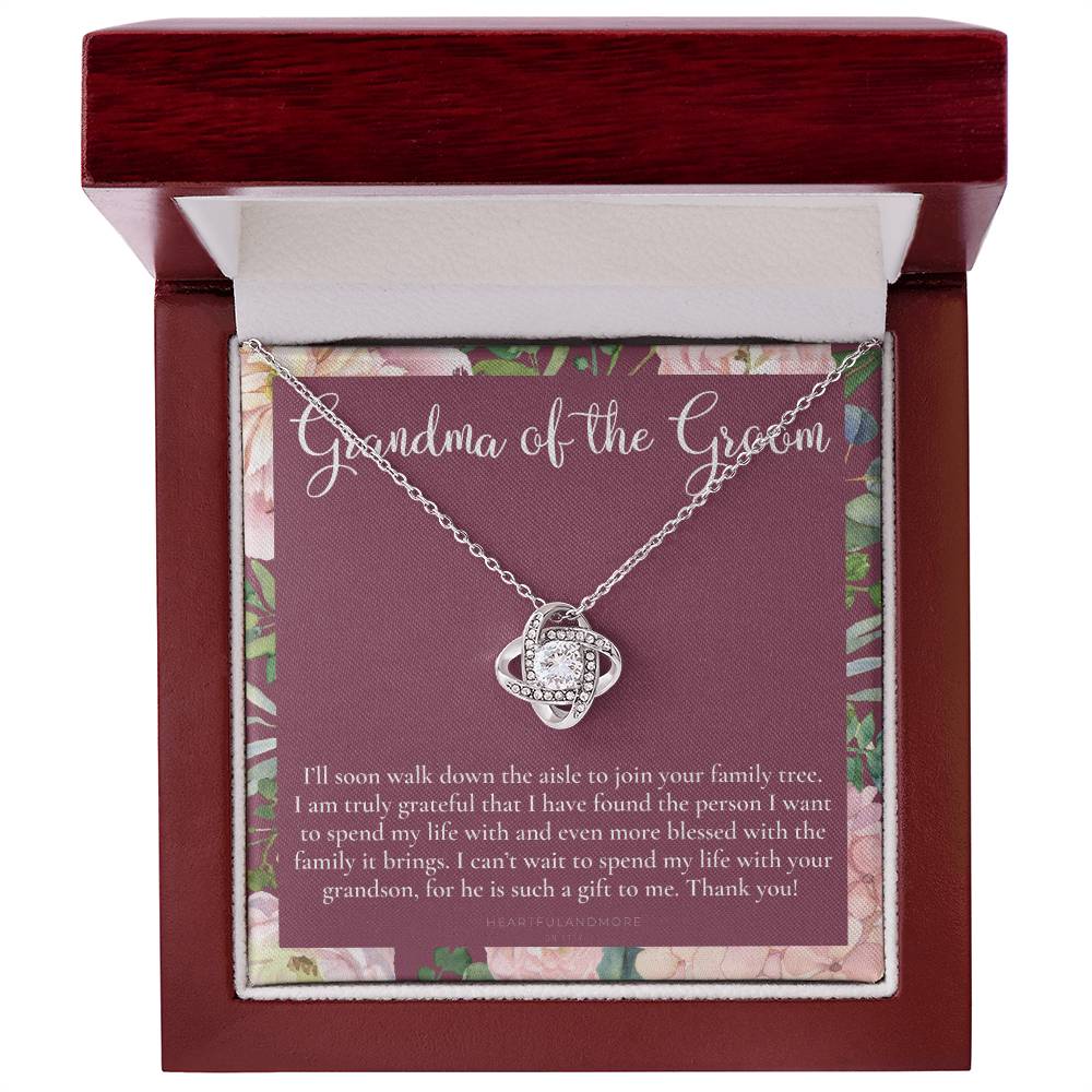 Grandmother of the Groom Gift Necklace, Grandma Wedding Gift, Nana, Bridal Shower, Rehearsal Dinner, Thank You Gift