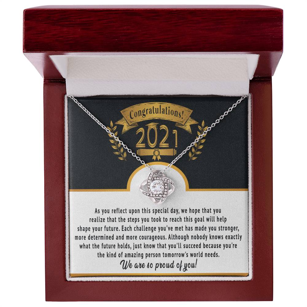 (Almost Gone ) We Are So Proud of You! - Necklace -  The Future Is Yours, Happy Graduation