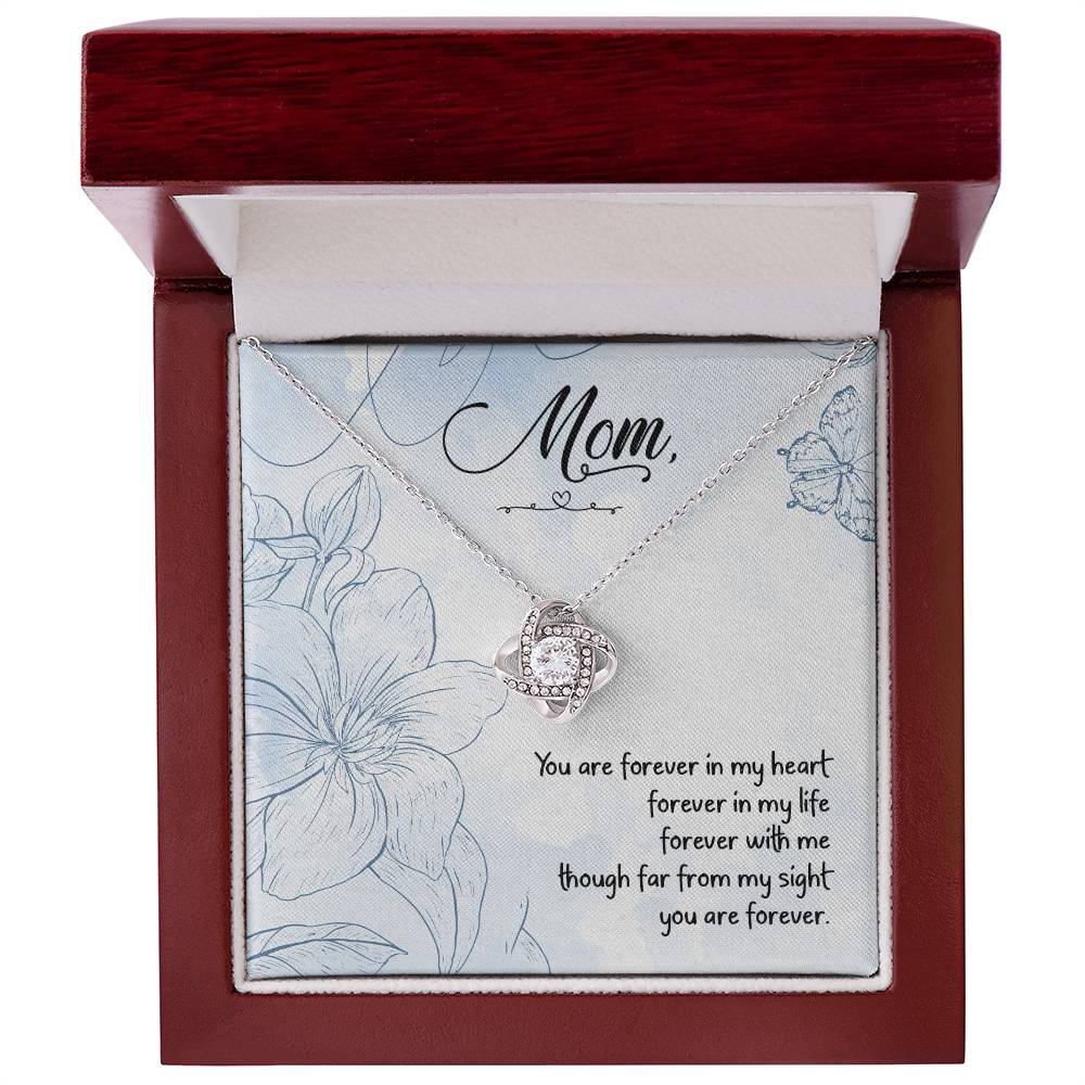 'Mom' Forever Love Knot Necklace Gift Set - To My Wonderful Mother - With Love On Mother’s Day