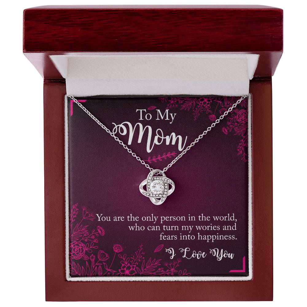 "A Special Bond" - the Love Knot Necklace -  To My Mom - Mother’s Day, Women’s Day, Thank You Gift