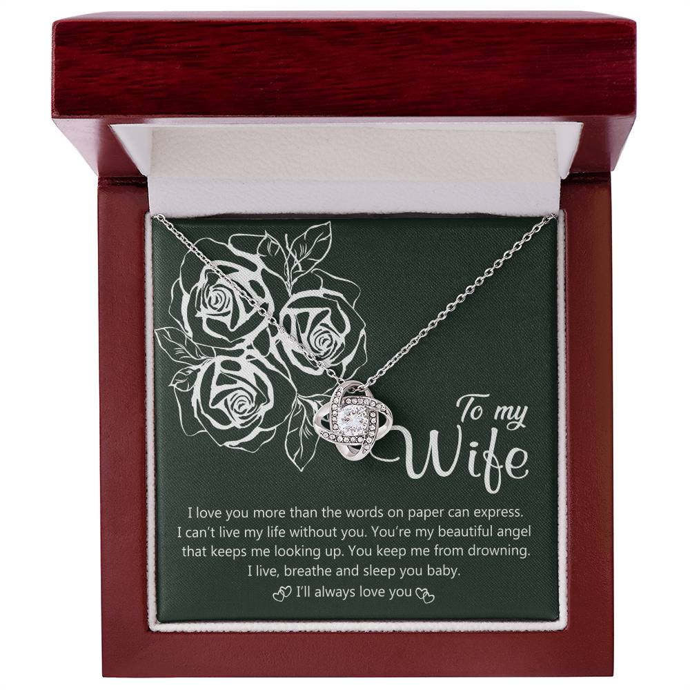 I'll Always Love You Love Knot Necklace for Wife