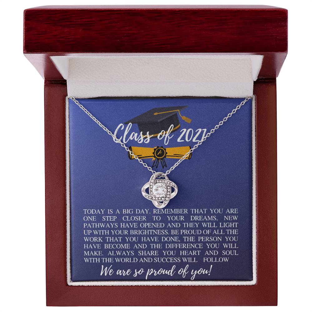 (Almost Gone ) Class of 2021 - Amazing Necklace - Gift To Graduation - The Journey Begins