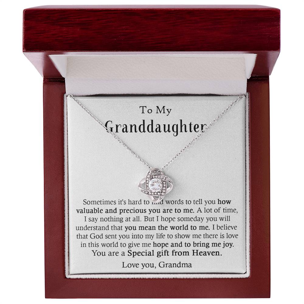 Gifts for Granddaughter -You Are a Precious Gift from Heaven on Birthday