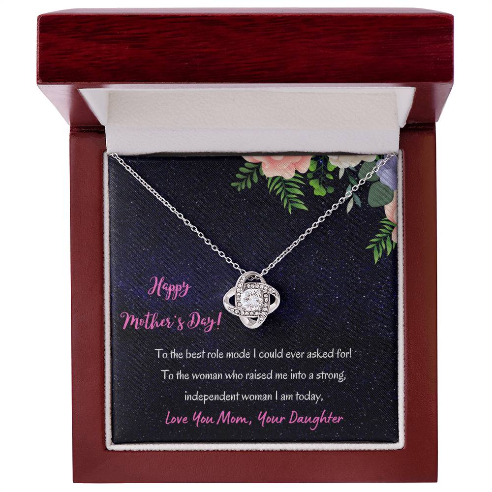 "You're My Role Model" - Love Knot - Necklace - To My Angel Mom - Happy Mother's Day