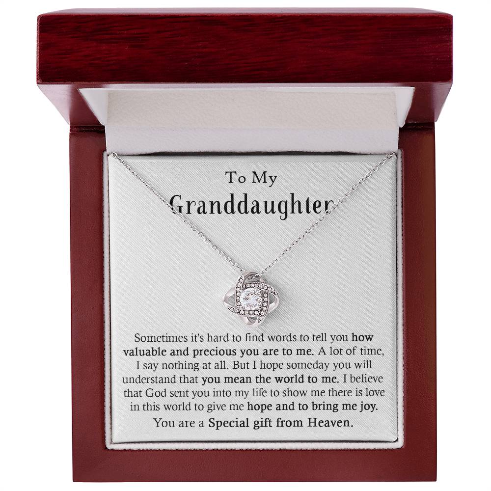 To My Granddaughter - You Are a Special Gift From Heaven - Necklace