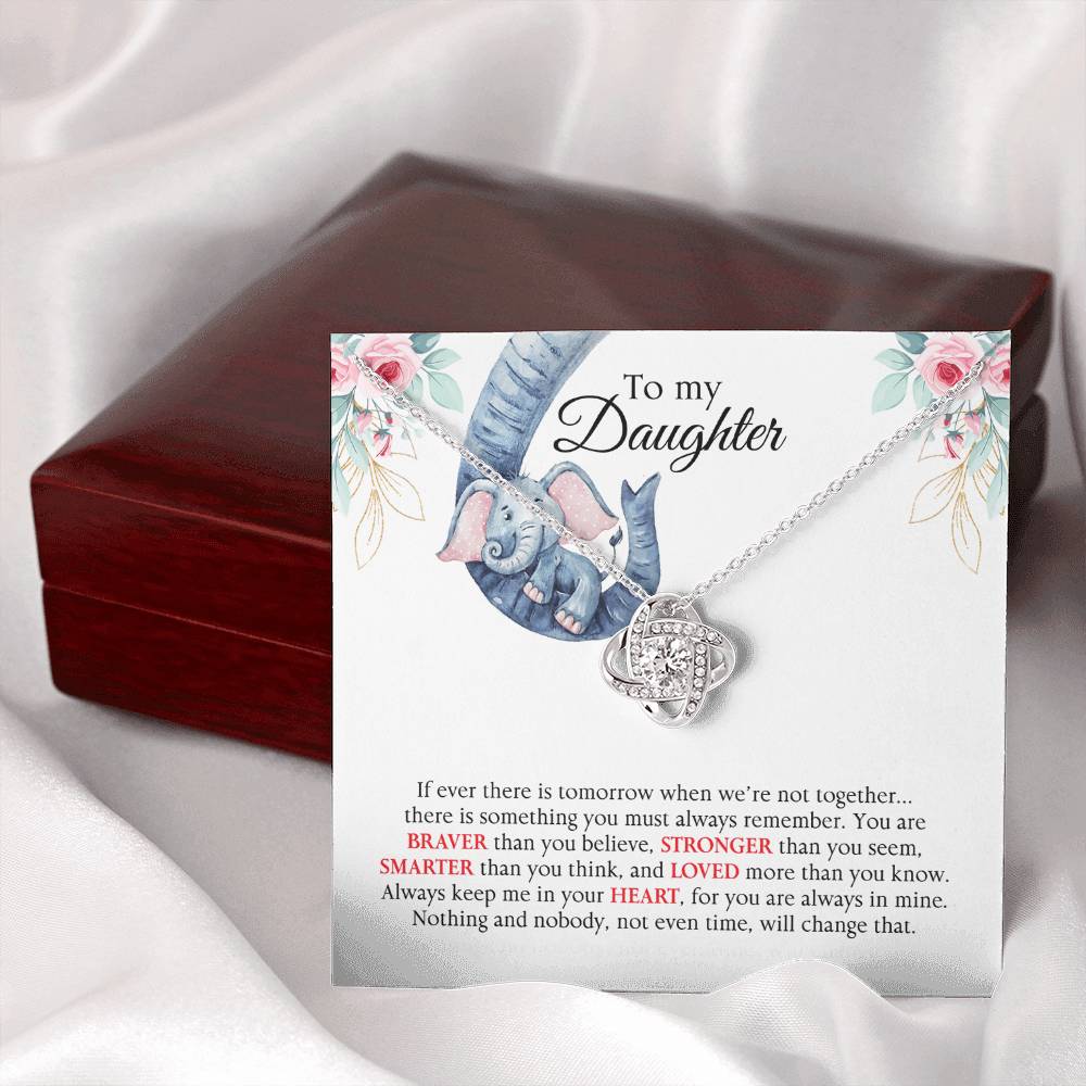 (Almost Gone ) Love Knot Necklace for Daughter -  From Dad to My Daughter – Chase Your Dreams, Happy Graduation