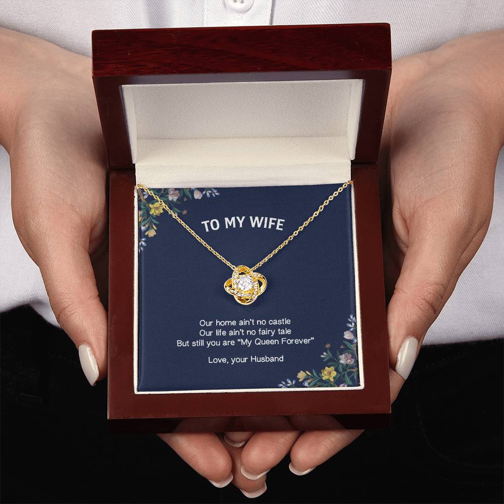 "My Wife" - Love Knot Necklace- To My Beautiful Wife – On Valentine’s Day