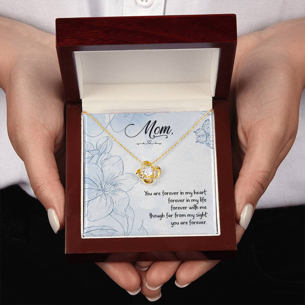 'Mom' Forever Love Knot Necklace Gift Set - To My Wonderful Mother - With Love On Mother’s Day