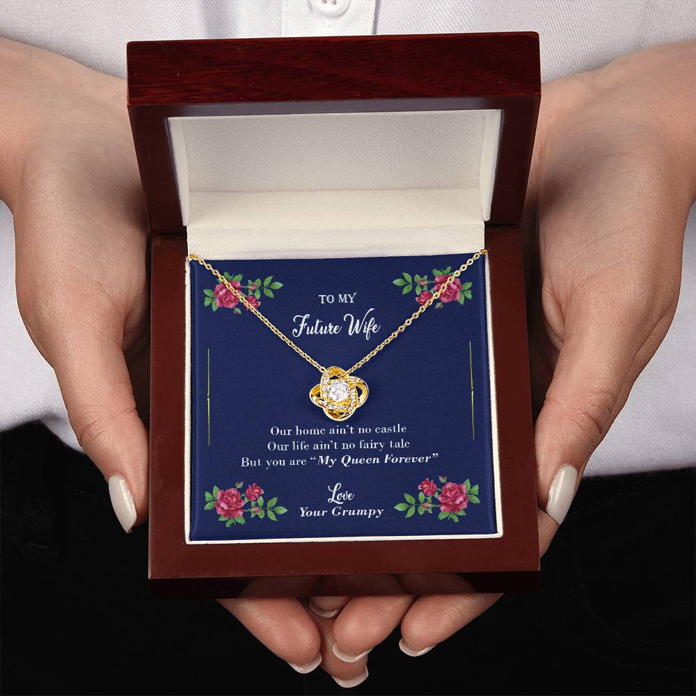 "Future Wife" - Love Knot Necklace -  My Queen Forever -  To My Wife, Girlfriend, Bride
