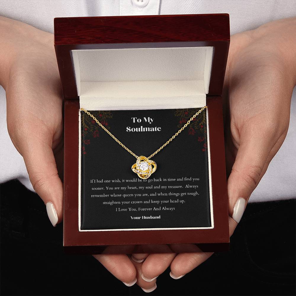One Wish | Love Knot Necklace - Straighten Your Crown and Keep Your Head Up on Your Birthday