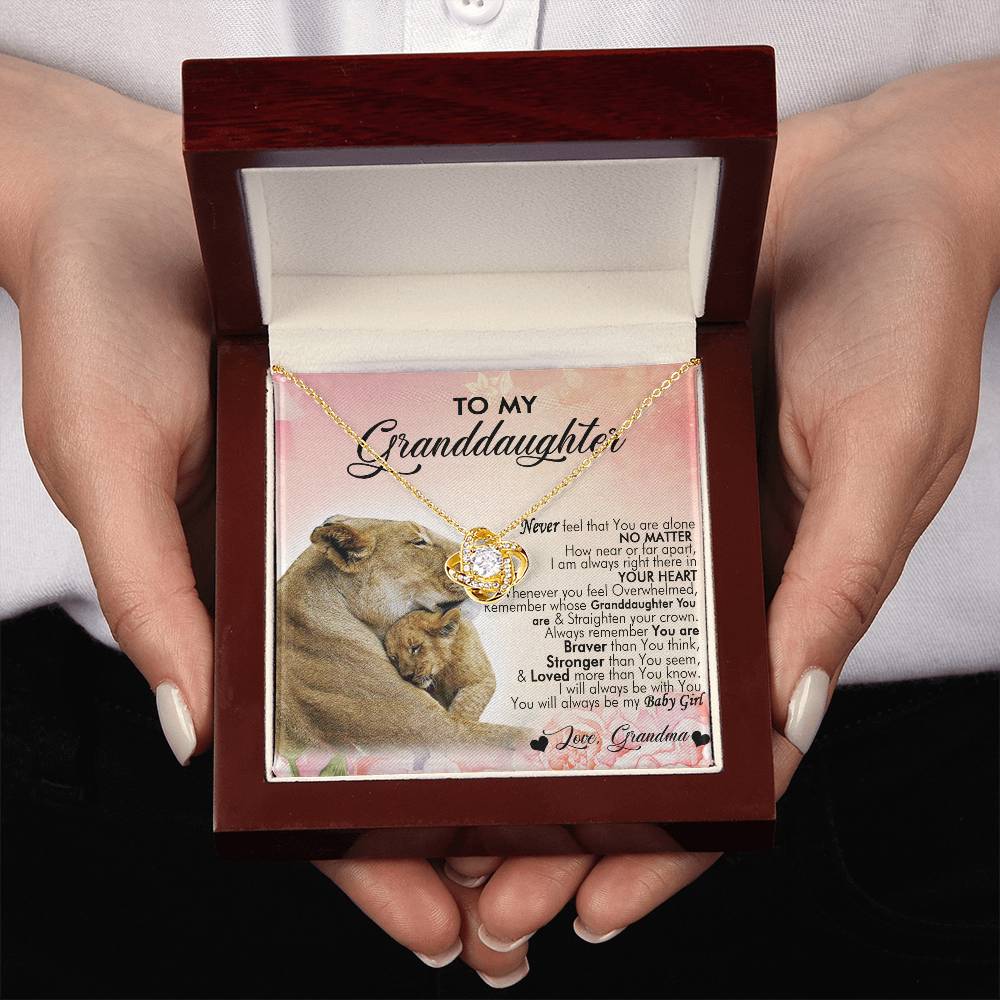 (Almost Gone) to My Granddaughter Love Knot Necklace