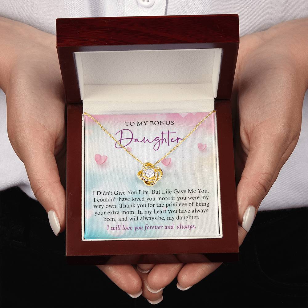 To My Bonus Daughter - I Will Love You Forever and Always - Necklace