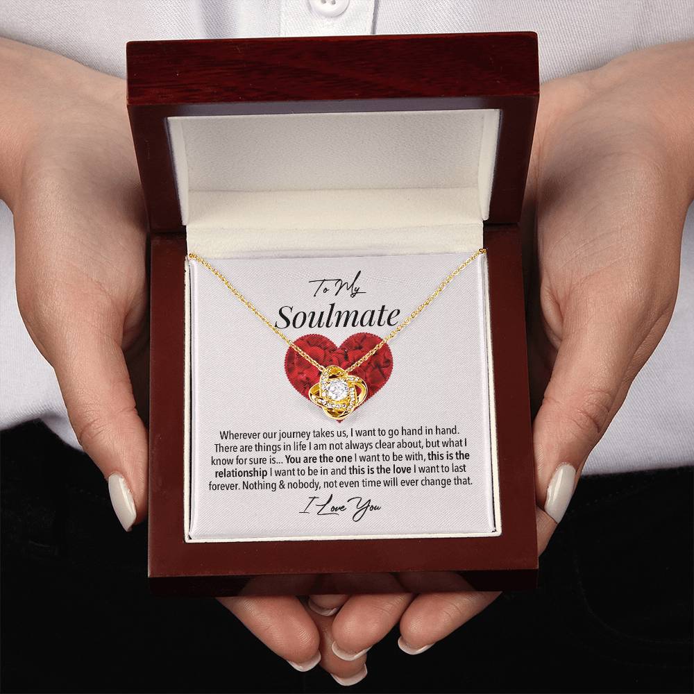 Soulmate Forever Love Necklace - From Your Partner – Hand in Hand Always on Anniversary