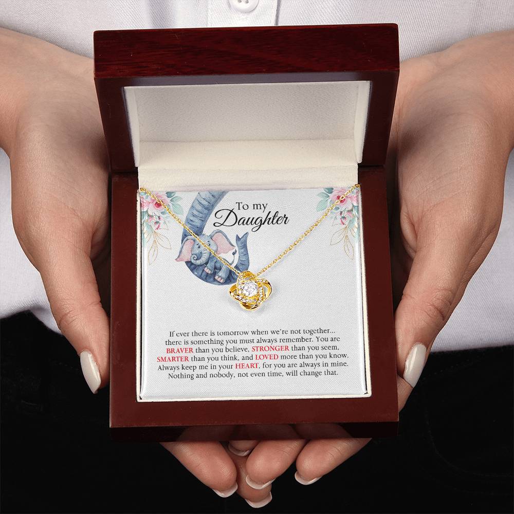 (Almost Gone ) Love Knot Necklace for Daughter -  From Dad to My Daughter – Chase Your Dreams, Happy Graduation
