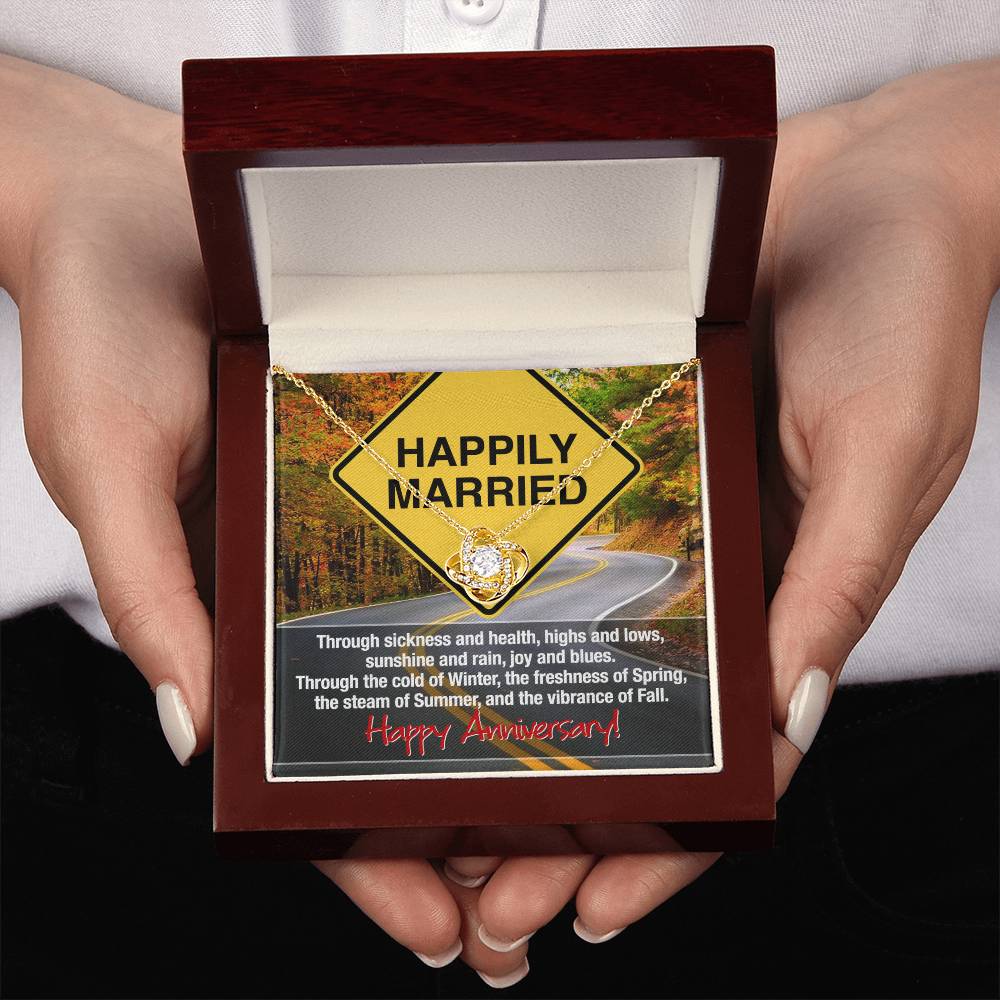 Happily Married Anniversary Necklace